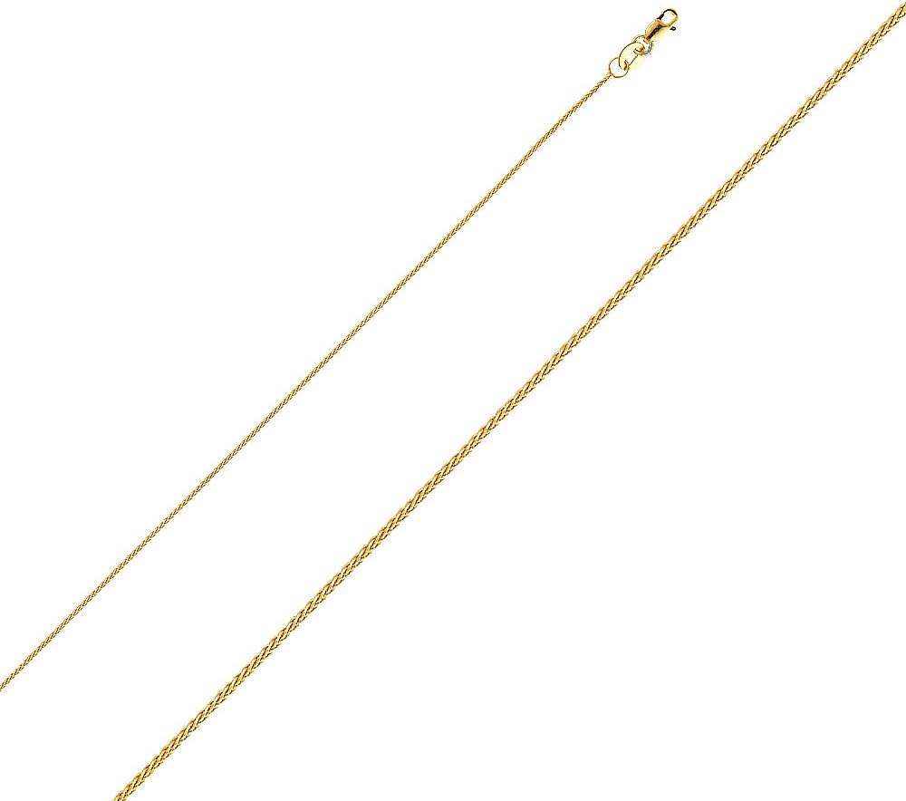 Ioka 14K Yellow Gold Star of David Charm Pendant with 0.9mm Wheat Chain Necklace - Image 4