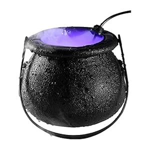 Halloween-heks Mistmachine, Halloween-partij Mist Maker Waterfontein Vijver Mist Machine Met 12 LED-verlichting Voor…