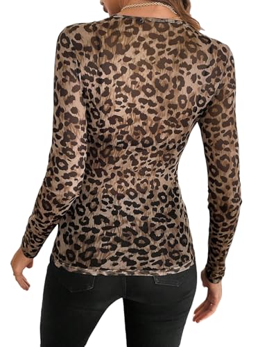 Haut léopard manches longues GORGLITTER pour sublimer vos formes sans compromis - 2