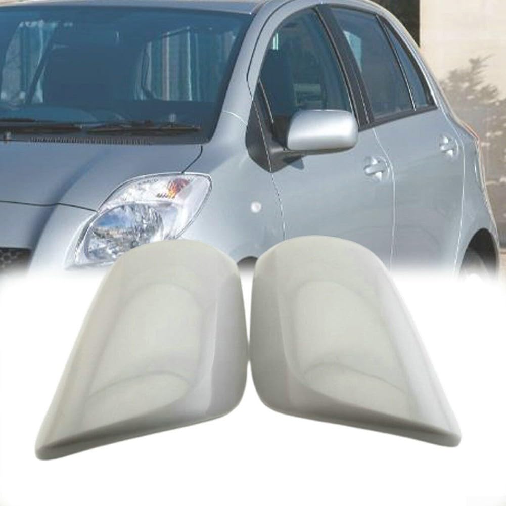 GLOBALHUT Copri specchietto retrovisore Laterale, per Toyota Yaris 2007-2013 Grigio ABS Coppia di Ricambio Lato Guidatore Lato passeggero Anteriore Sinistro Destro 87945-0D907