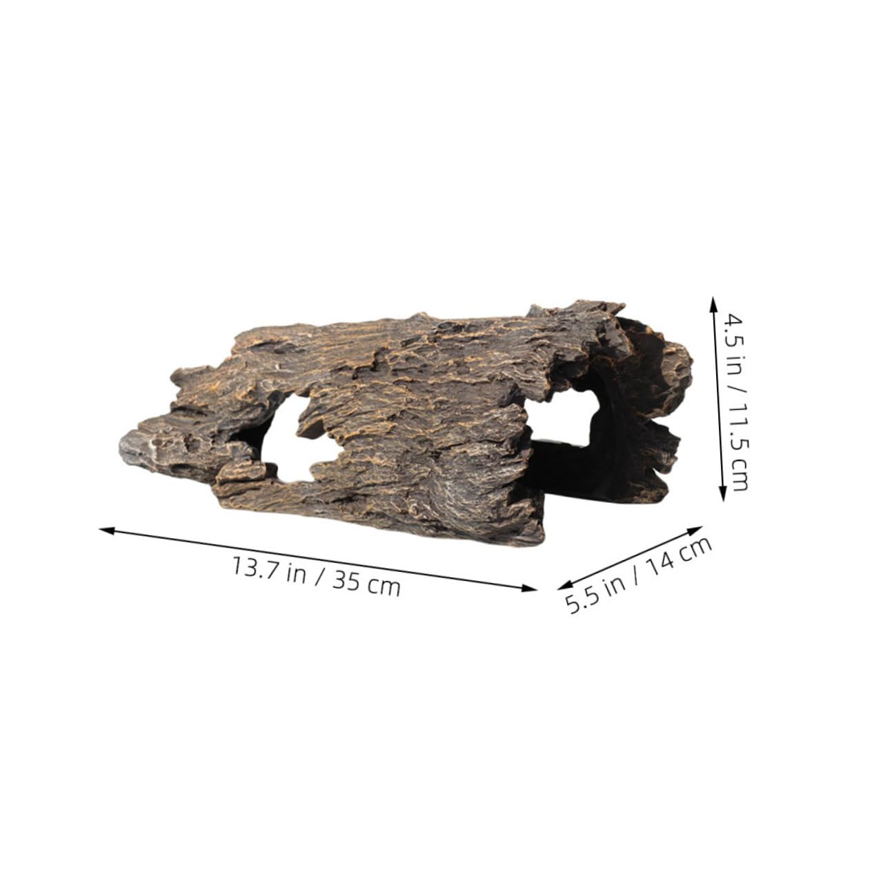 Mipcase Decorazione Acquario Resina Ceppo Artificiale per Paesaggi Acquatici Stump Creativo per Pesci e Gamberetti Accessorio per Serbatoi di Pesci Naturale e Facile Manutenzione
