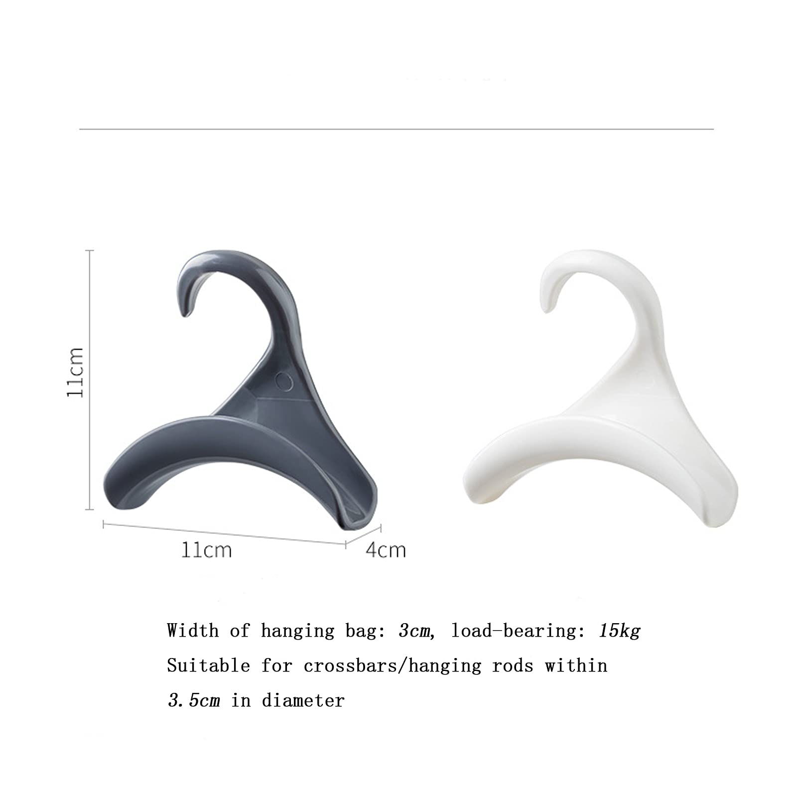 4 Pcs PP Gancio Borsetta di Sicurezza Gancio Salvaspazio Portatile Portaborse per Borse a Tracolla Cravatte Sciarpe Cappelli Cinture Scialli per Guardaroba Armadio Display Regalo (Nero)