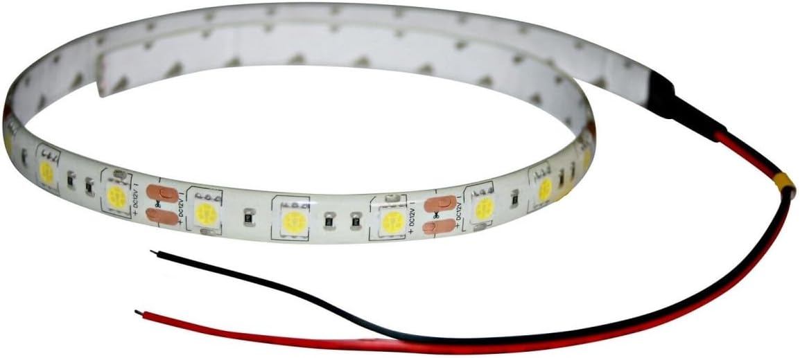 (2-Pack) Green LED Light Strip Flexible Flat Waterproof Self-Stick 12V DC (2FT) image 4