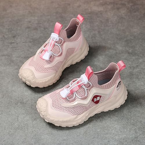 Girls Sneakers Lightweight Breathable Mesh Outdoor Shoes with Elastic Buckle Non Slip Sole for Daily Activities 7