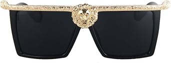 Dollger Square Oversized Sunglasses Flat Top Thick Plastic Super Dark Gangster Luxury Shades 57mm