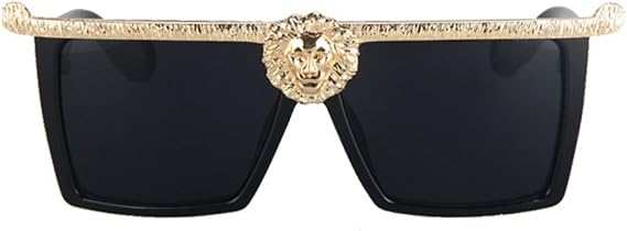 Dollger Square Oversized Sunglasses Flat Top Thick Plastic Super Dark Gangster Luxury Shades 57mm