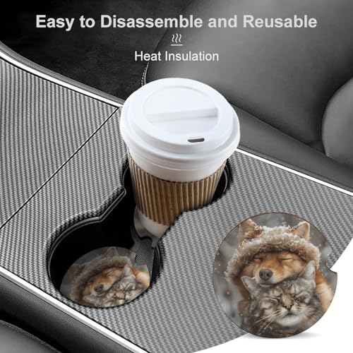 Portavasos de Madera con Estampado Animal, 2 Pzs Universal miniatura 4