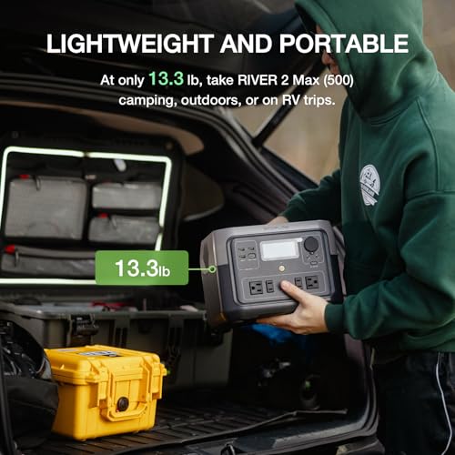 EF ECOFLOW Portable Power Station River 2 Max 500, 499Wh LiFePO4 Battery/ 1 Hour Fast Charging, Up to 1000W Output Solar Generator (Solar Panel Optional) for Outdoor Camping/RVs/Home Use 10 AI VOLT Generator Website 51DatGc7hWL. SL500 AI VOLT Generator Website