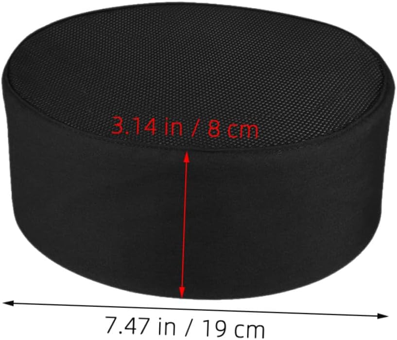 BESPORTBLE 6pcs Unisex Chef Hats Breathable Mesh Top, Black Adjustable Kitchen Cooking Food Caps for Restaurant, Bakery, Catering Staff
