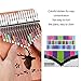 Piano Keyboard Stickers, 21 Tone Thumb Piano Universal, Colorful Kalimba stickers Music Note Stickers Easy to Clean, Decorative for Key Protection