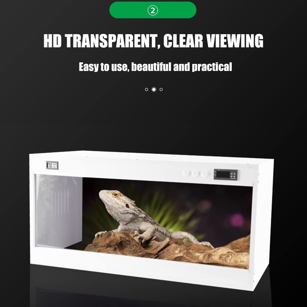 Caja Grande de PVC Vivarium Caja de alimentación de Mascotas Hábitat de Reptiles de Reptil Inteligente Incubadora calefactora Snake Tortuga Tortuga Caja de Transporte de Jaula, vivario de Reptiles