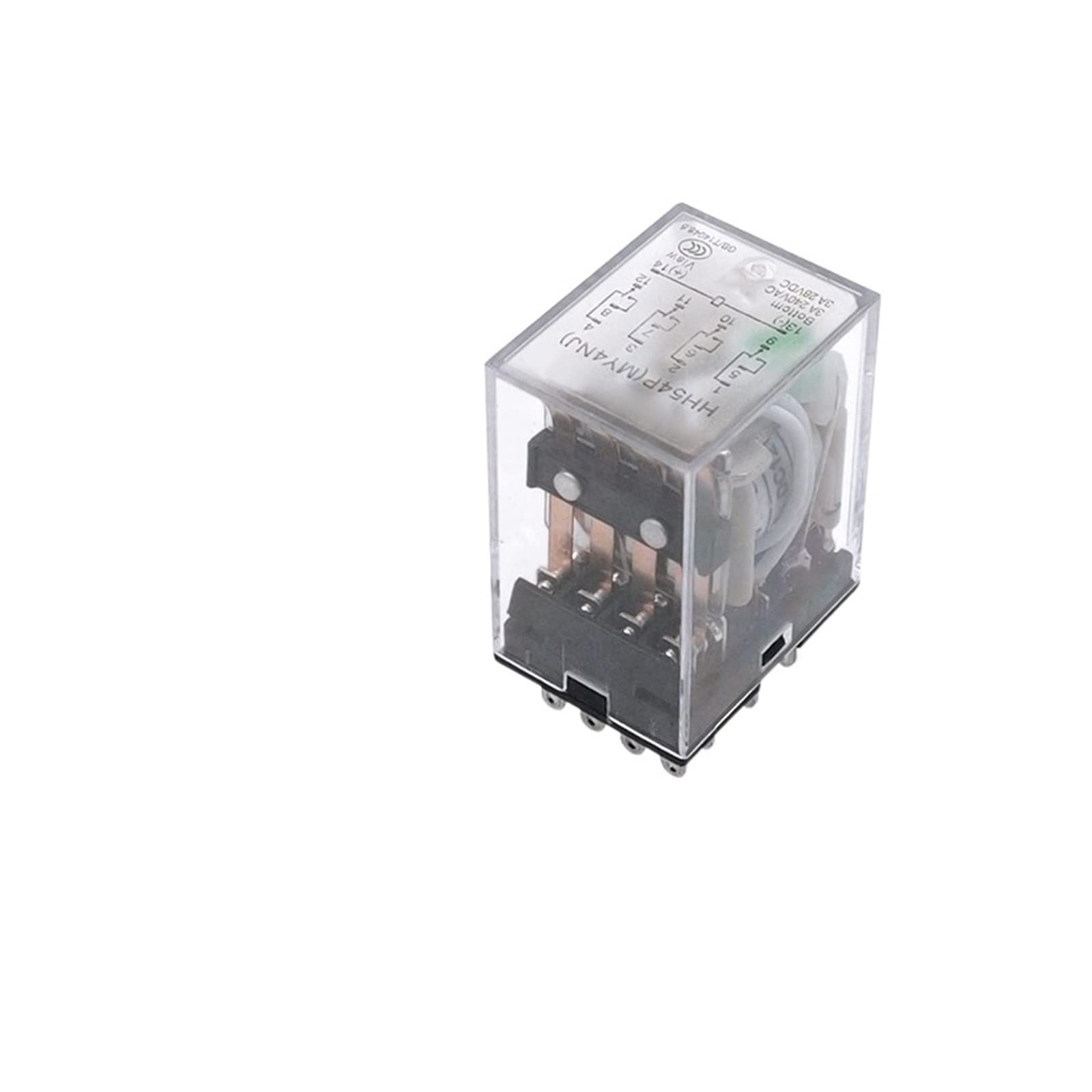 Relais intermédiaire électromagnétique HH52P HH53P HH54P DC 6V LED