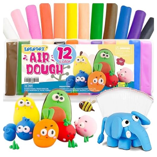 AIR DOUGH 12 Colores (12 Piezas) Plastilina Niños Arcilla Polimerica Secado al Aire Pasta Modelar Polymer Clay Porcelana Modelar Air Dry Foam Clay Kit Arcilla Regalo Niñas Juguetes Creativos