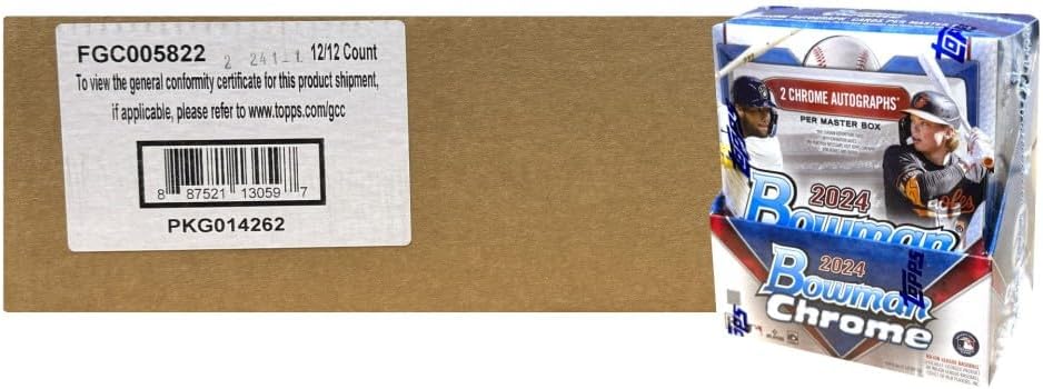 2024 Bowman Chrome Baseball Hobby 12-Box Case