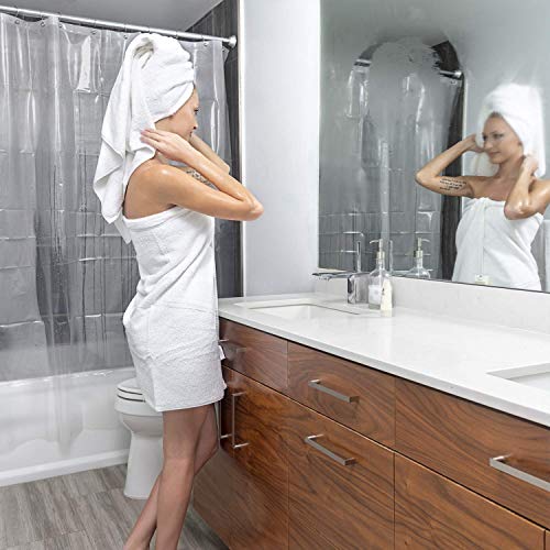 image for LiBa Bathroom Shower Curtain - Waterproof Plastic Shower Curtain Premi