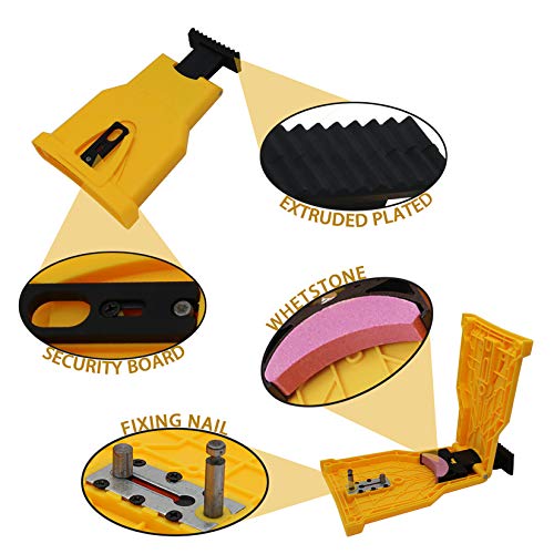 CZS Chainsaw Sharpener, Chainsaw Teeth Sharpener Chain Saw Sharpener Kit Chain Saw Blade Sharpening Tool System Only for Chainsaw with Two Holes - Thumbnail 7