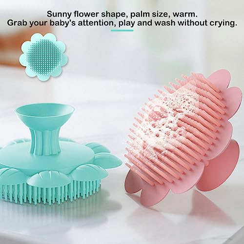 Image of Baby Cradle Brush - Silicone Massage & Exfoliator Brush for Newborns to Toddlers (Green)