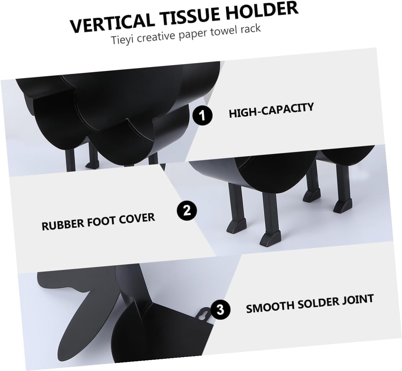 Modern Cartoon Dog Roll Paper Stand Toilet Tissue Holder Metal Minimalist Rack for Bathroom Kitchen Living Storage Organizer