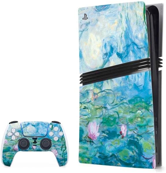 Skinit Decal Gaming Skin Compatible with PS5 Pro Bundle - Officially Licensed Waterlilies, 1916-19 by Monet Design