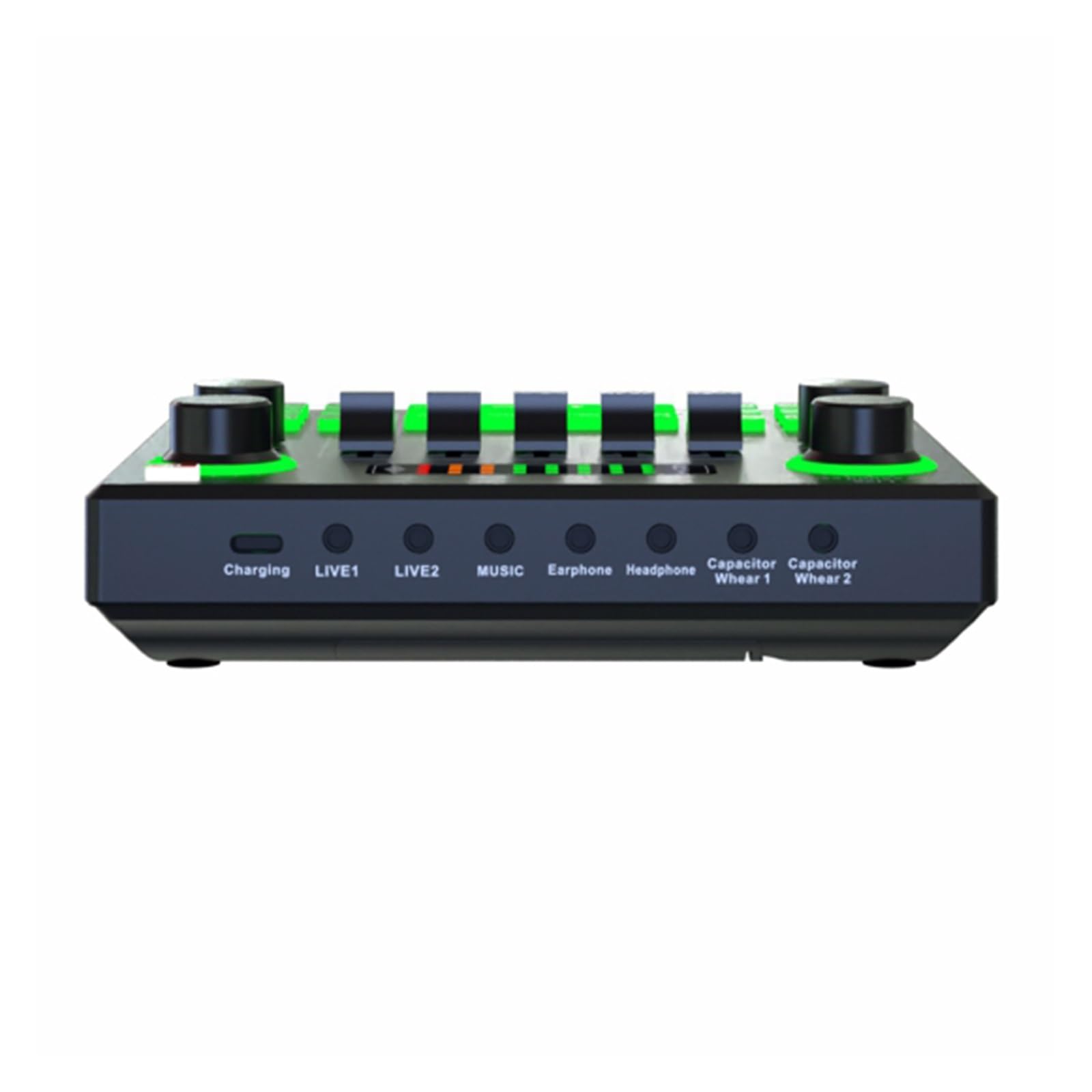 Mezclador de DJ, Tarjeta De Sonido HD, Tarjetas De Sonido En, Mezclador De Audio Externo For Transmisión, Grabación En Casa, KTV, Juego, Música, Canto, PC Y Teléfono, Decks de DJ