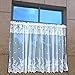 Białe Koronkowe Falbany, Sama Zasłona Do Kuchni Lub Drzwi, 1 Panel, Pół Zaciemniające Krótkie Zasłony, Zasłony Pyłoszczelne, Na Półkę W Szafie, Zasłony Kawiarnia