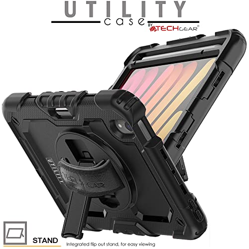 TECHGEAR Utility Case for iPad Mini 7/6 (8.3", 2024 7th Gen / 2021 6th Gen) Heavy Duty Rugged with 360° Stand - Image 3