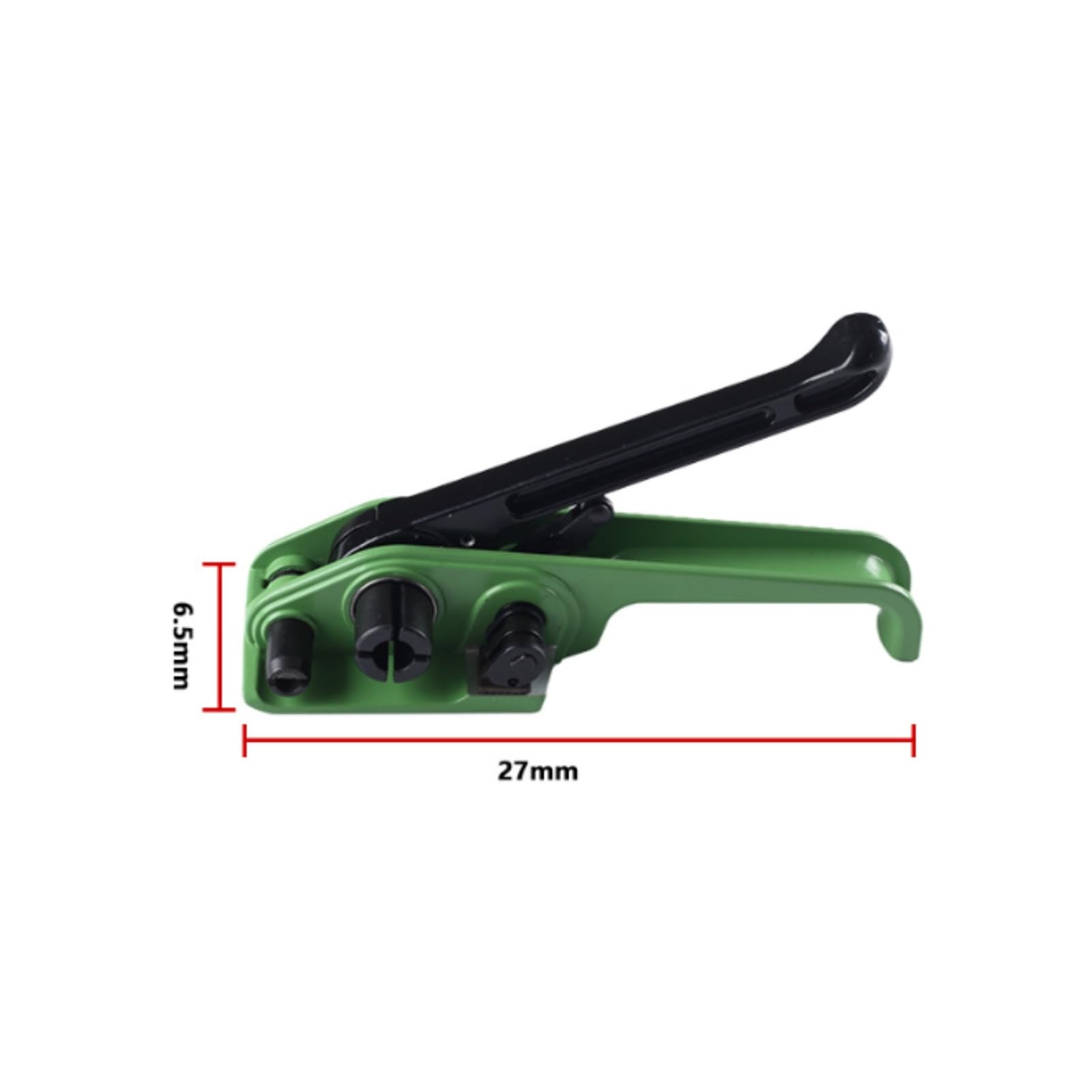 Faserbandspanner Bandspanner Umreifungsgerät Spannwerkzeug Zurrgerät für Polyester Umreifungsbänder Stabiler Metallkörper für Harte Einsätze für Paketdienst Spedition Lagerhalle, 13-19MM