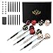 WINSDART Darts Metal Tip Set Professional Metal Darts for Dartboard Steel Tip Darts with Nonslip Iron Barrel Aluminum Dart Shafts,Extra Flights,Dart Sharpener,Gift Box
