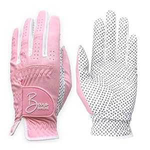 BAROBIRDIE Left Hand Golf Gloves Women 2 Pack Girl Ladies Sports Silicon Non-Slip Extra Grip All Weather Season Tennis