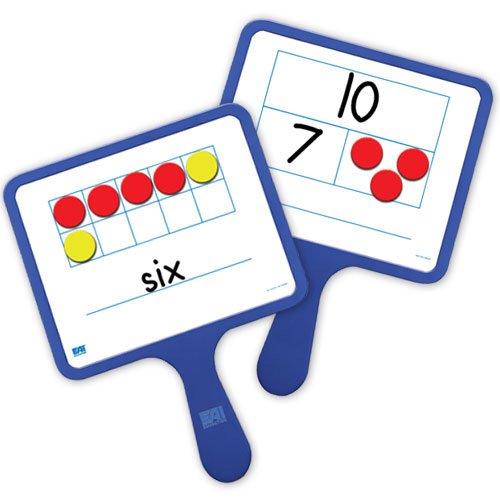 EAI Education Magnetic Ten Frame & Part-Part-Whole Dry-Erase Paddles: Set of 5