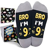 HAPPYPOP 9th Birthday Gifts Ideas for Boys - Socks for Kids Age 9, Gifts for Nine Year Olds, Happy Birthday Gift Box with Greeting Card