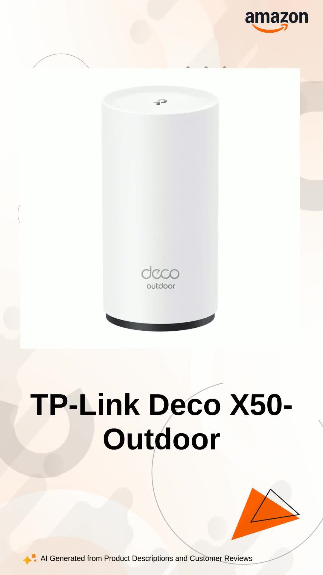 TP-Link Deco X50-Outdoor Whole Home Mesh WiFi 6 Unit