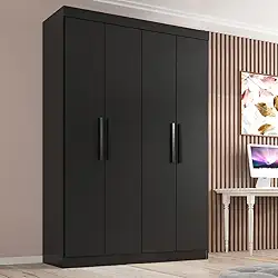 Guarda Roupa Solteiro Lisboa 4 Portas 2 Gav Onix