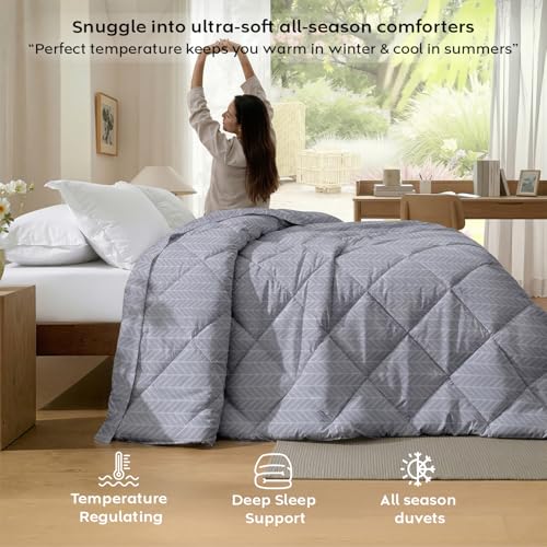 Image of AYKA Reversible AC Comforter 150 GSM Microfiber Summer Blanket Single Bed (60x90 Inches) | Checked Design Cooling Quilt for AC Room | Soft Breathable Duvet Pink & White