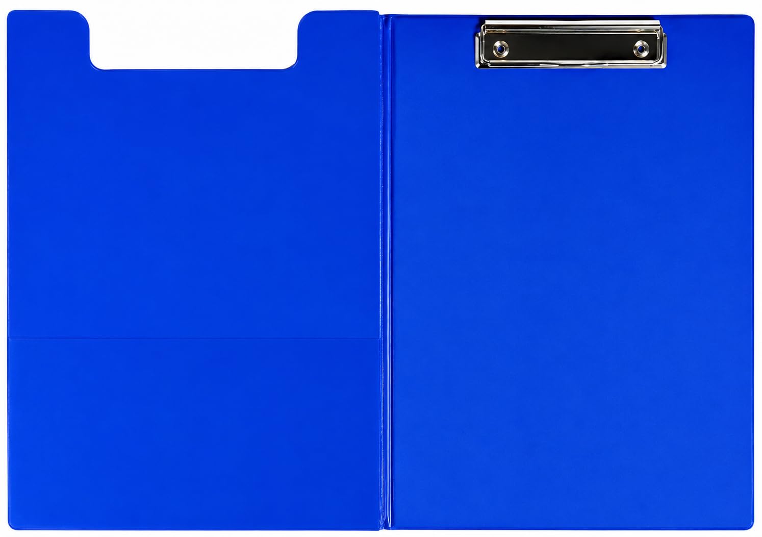 A4 Vinyl Clipboard with Fold Over Cover File Holder Folder Wallet Clip Board Strong Durable Wipe Clean Splash Proof (Blue)