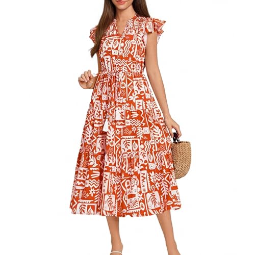 Robe imprimé floral fluide anti-transpiration pour l'été