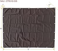 Vista 8 de Mytee Products Lona de Lona Marrón Oscuro de 10' x 12' de 12oz - Resistente al Agua y Transpirable - Lonas de Servicio Pesado - Cubierta de Lona