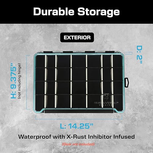 Image of Evolution Fishing BallistiX 3.7 Tackle Tray - Waterproof, Anti-Corrosion, Single Latch, Clear Polycarbonate Lid, Lure Box, Tackle Storage Box, Removable Dividers