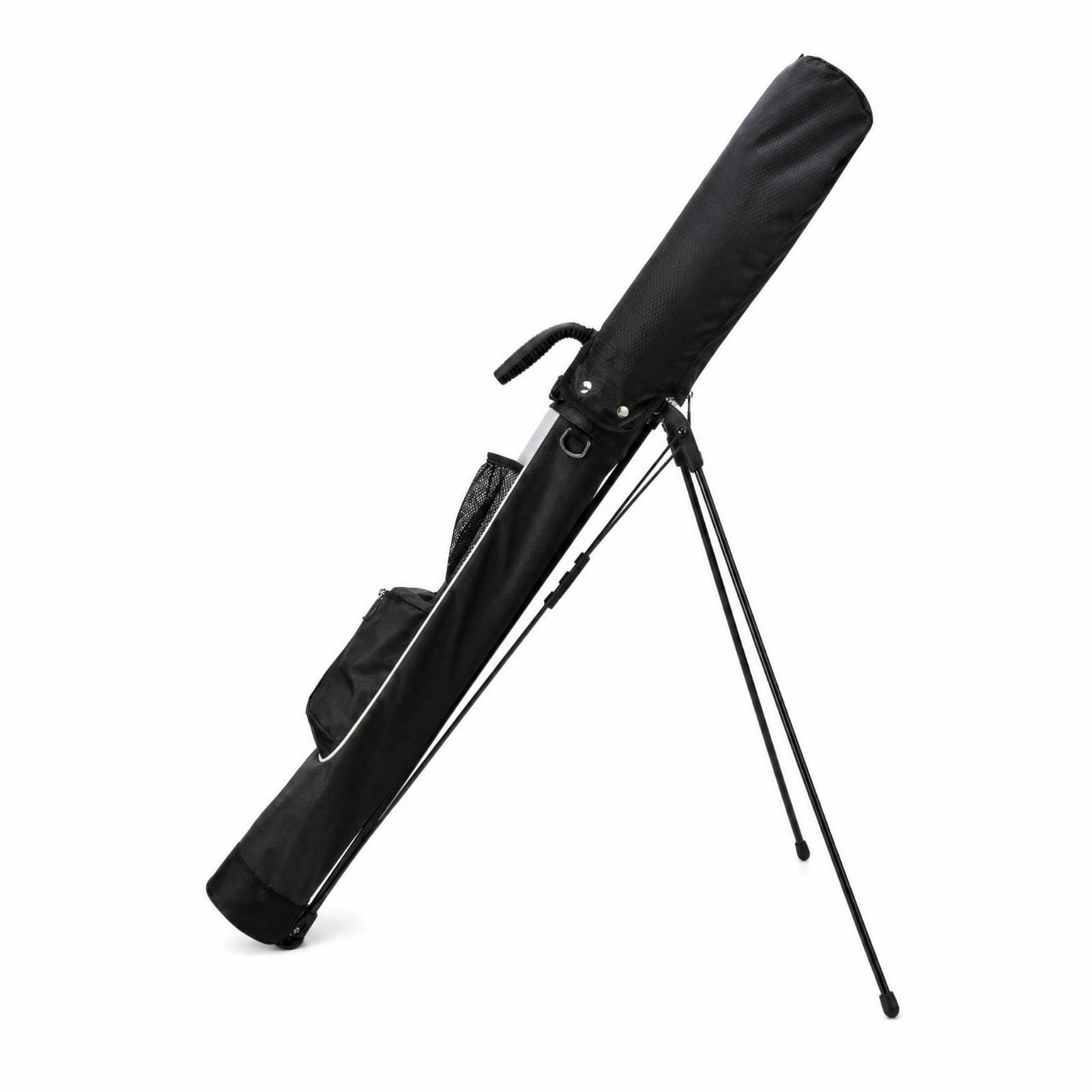 Waterproof Golf Case Golfstandtasche Golftasche Schlägertasche Tragefunktion Robustes Polyester mit Klappbarem Standrahmen für Übungsrunden, Schwarz