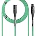 Mophead 15-Foot Balanced XLR Microphone Cable - 3-Pin XLR Male to XLR Female Pro Grade Double Insulated Tweed Braided (Green)