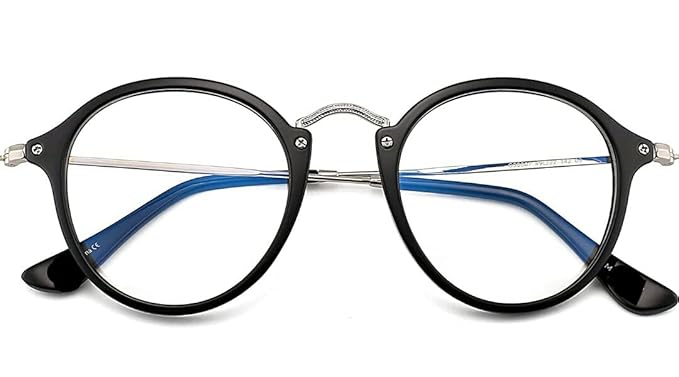 AK CREATION Blue Light Blocking Computer Glasses Anti Blue Ray Square Eyeglasses Reading Zero Power Eyewear for Women