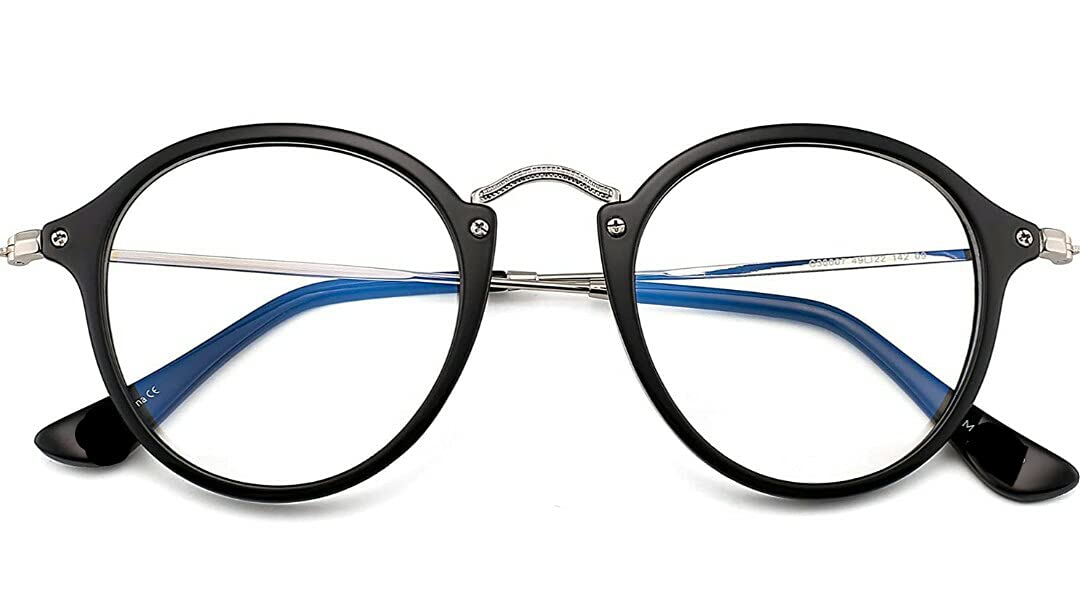 AK CREATION Blue Light Blocking Computer Glasses Anti Blue Ray Square Eyeglasses Reading Zero Power Eyewear for Women