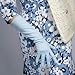 LAQWARM Short Fashion Suede Gloves Faux Leather Wrist Length Light Blue Stretchy Soft Winter Warm Opera Dress Driving Gloves (Light Blue 40cm, One size)