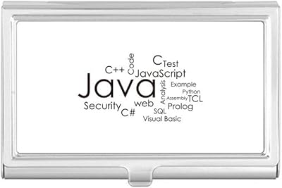 Programmer Program Related Java Business Card Holder Case Pocket Box Wallet