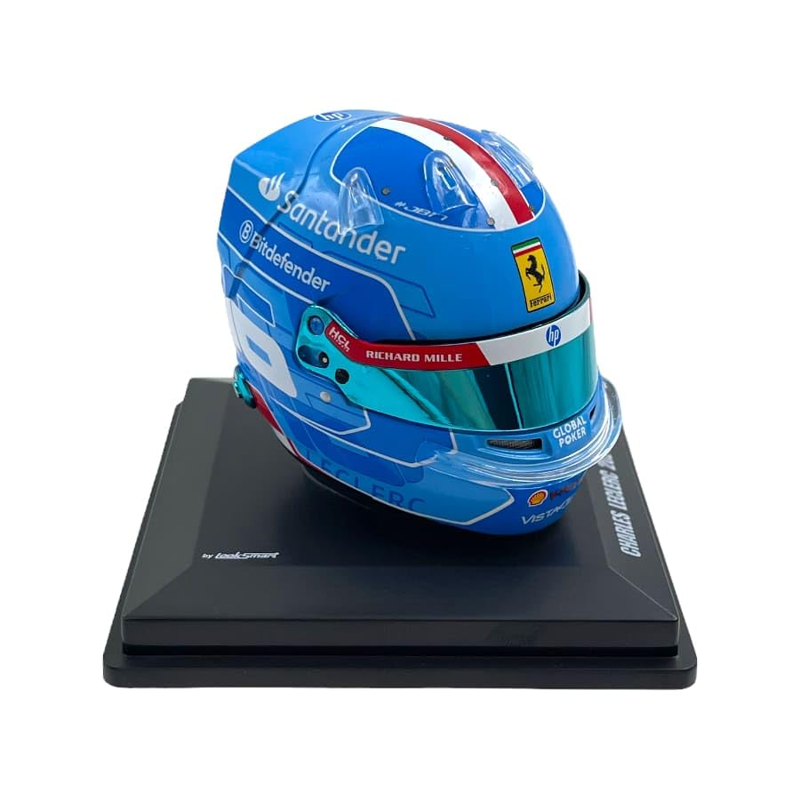 Scuderia F1 Team, oficjalny model LookSmart Spark Charles Leclerc 2024 edycja specjalna USA Miami GP mini kask w skali 1/5, niebieski