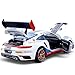 Toy Cars for 911 GT3 RS RSR Turbo S, 1:32 Alloy Diecast Model Cars,Pull Back Car Toy with Light and Sound Gift Sports Race Car for Boys Age 3+ Gifts White