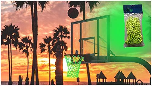 Glow In The Dark Basketball Net - Solar Lighted Glowing Basketball Goal Hoop - Glow Dark Basketball Net, Night-Time Lighted Basketball Hoop Outdoor Net Rim - Basketball Net Replacement #TOP4