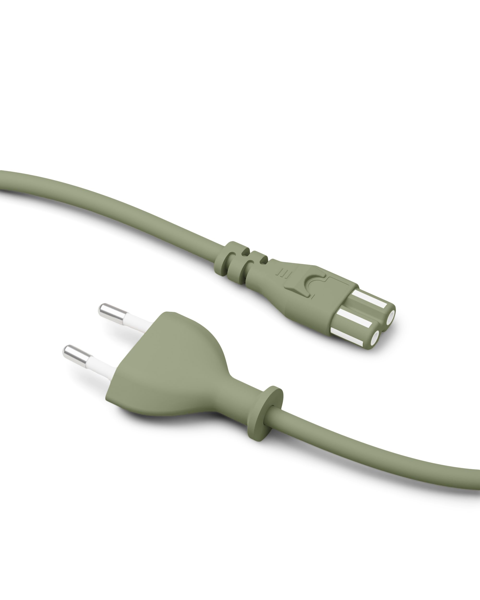 Pedestal Power Cable 7,5 m (verde) | Cavo di alimentazione a 2 poli – Cavo TV compatibile con Playstation e Xbox | Cavo di alimentazione Euro per dispositivi freddi | Cavo TV con spina europea (Euro 8