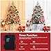 3 Ft Pre-Lit Christmas Tree, 2 Set Artificial Christmas Trees with Lighting Snowman Base, Snow Flocked Xmas Trees with 78 Led Lights, Battery Operated and Timer Function, Christmas Decoration
