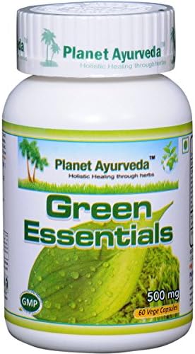 Green Essentials Capsules | Grape Seed, Wheatgrass, Spirulina, Green Tea & Amla Blend | Natural Antioxidant & Daily Wellness Support | Plant-Based Herbal Supplement | 60 Veg Capsules